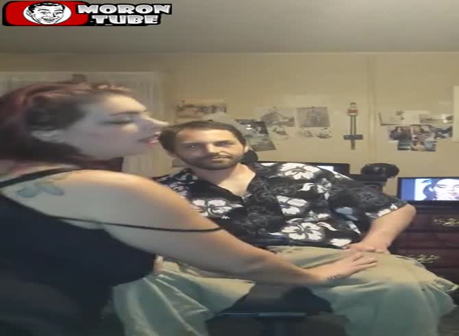 Video :He doesn't appear to be very delighted when his wife offers him a sensual dance